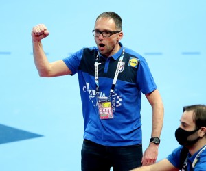 17.01.2022., Pick Arena, Szeged, Madjarska - EHF Europsko prvenstvo, skupina C, 3. kolo, Hrvatska - Ukrajina. Izbornik Hrvatske Hrvoje Horvat. Photo: Sanjin Strukic/PIXSELL