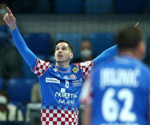17.01.2022., Pick Arena, Szeged, Madjarska - EHF Europsko prvenstvo, skupina C, 3. kolo, Hrvatska - Ukrajina. Ante Gadza.  Photo: Sanjin Strukic/PIXSELL