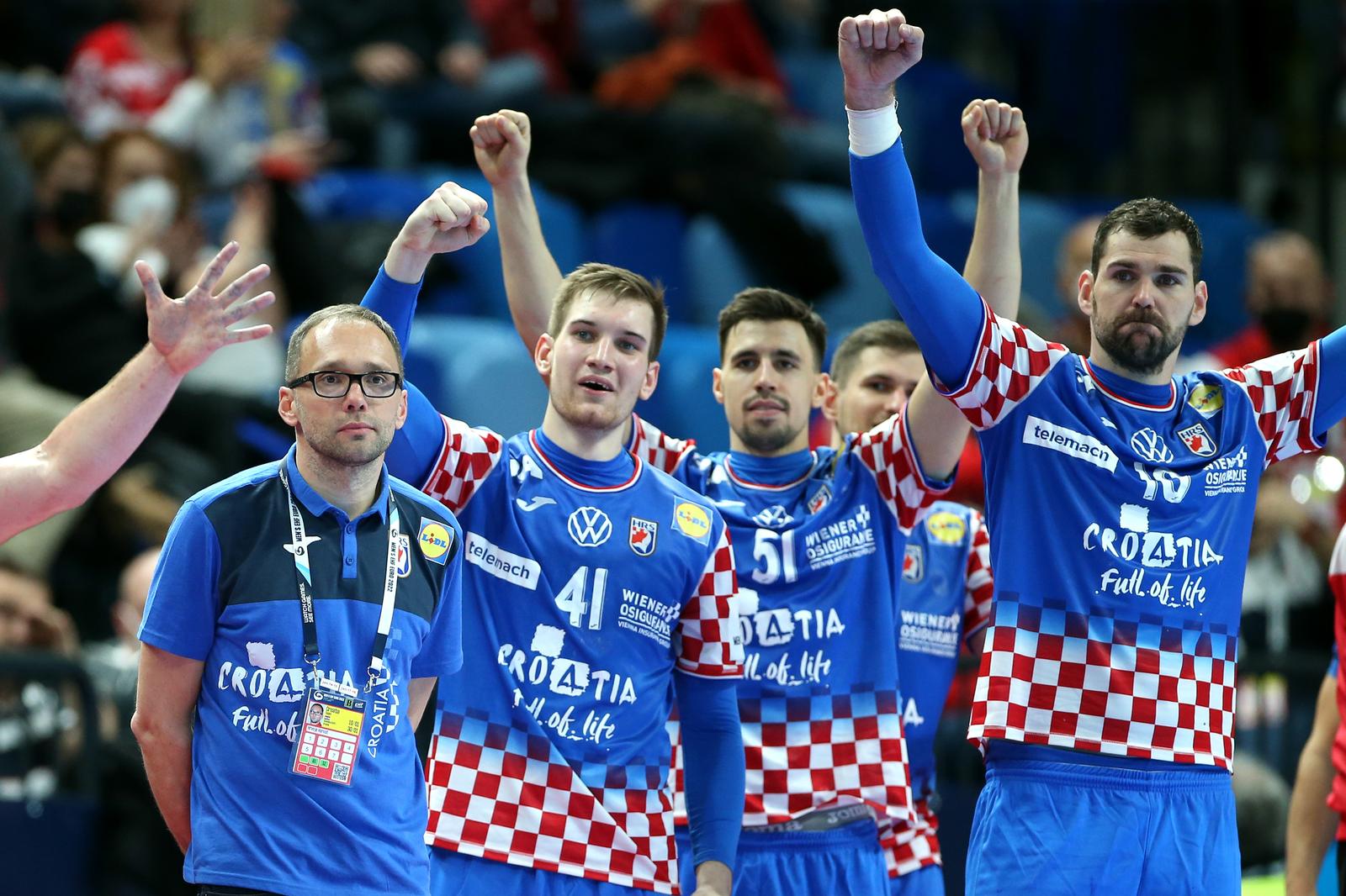 17.01.2022., Pick Arena, Szeged, Madjarska - EHF Europsko prvenstvo, skupina C, 3. kolo, Hrvatska - Ukrajina. Izbornik Hrvatske Hrvoje Horvat. Photo: Sanjin Strukic/PIXSELL
