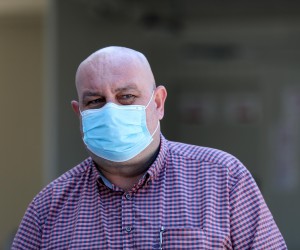 18.05.2021., Rijeka - Konferencija za medije Dobrice Roncevica epidemiologa Nastavnog zavoda za javno zdravstvo Primorsko goranske zupanije, jer je PGZ danas zupanija sa najmanje novozarazenih osoba COVID-om 19. r Photo: Goran Kovacic/PIXSELL