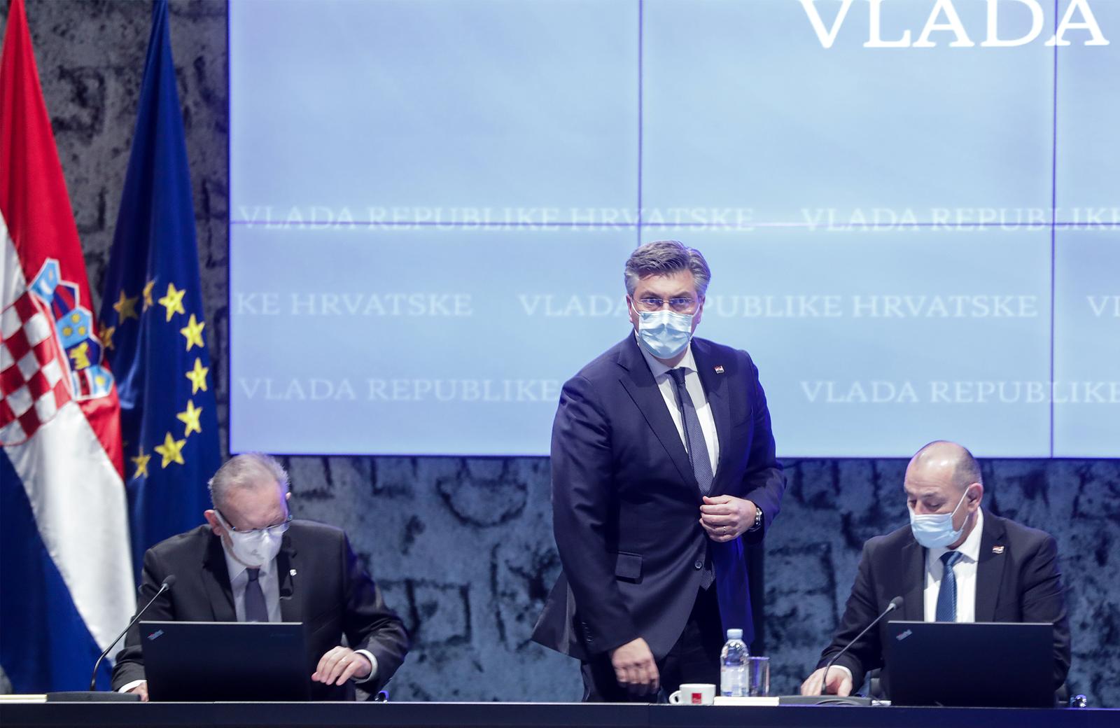 20.01.2022., Zagreb - Predsjednik Vlade Andrej Plenkovic predsjedao  sjednici Vlade RH.  Photo: Robert Anic/PIXSELL