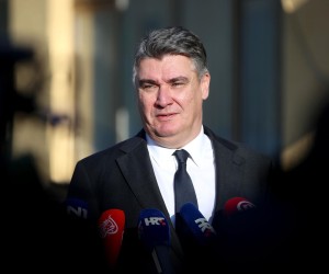 20.12.2021., Zagreb - Izjave za medije predsjednika Republike i vrhovnog zapovjednika Oruzanih snaga Republike Hrvatske, Zorana Milanovica, nakon svecanog obiljezavanja 30. obljetnice HVU-a "Dr. Franjo Tudjman”. Photo: Igor Kralj/PIXSELL