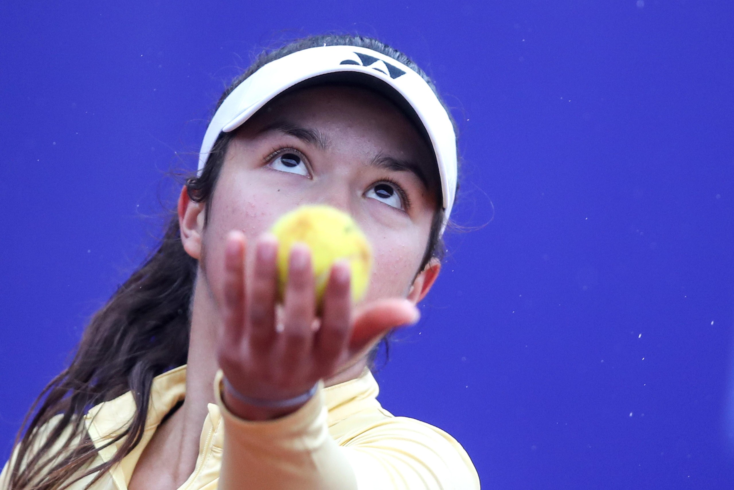 27.04.2021., Zagreb, TC Maksimir - 12. izdanja teniskog turnira Zagreb Ladies Open. Petra Marcinko, Hrvatska - Kurumi Nara, Japan.r"nPhoto: Igor Kralj/PIXSELL