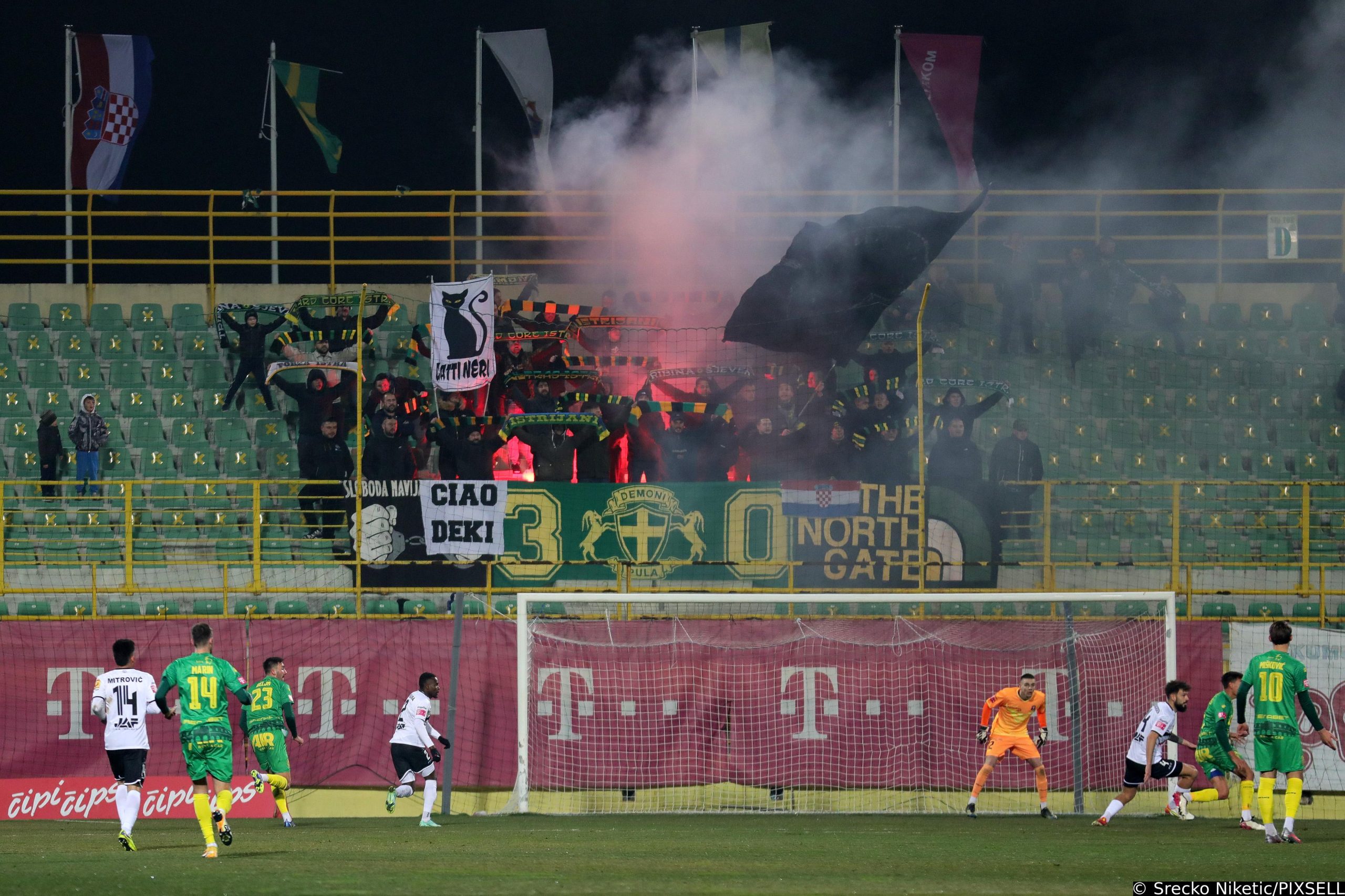 28.01.2022.., Pula - 
 28.01.2022., Pula, stadion Aldo Drosina - 21. kolo Hrvatski Telekom Prve HNL: Istra 1961 - Gorica. Photo: Srecko Niketic/PIXSELL