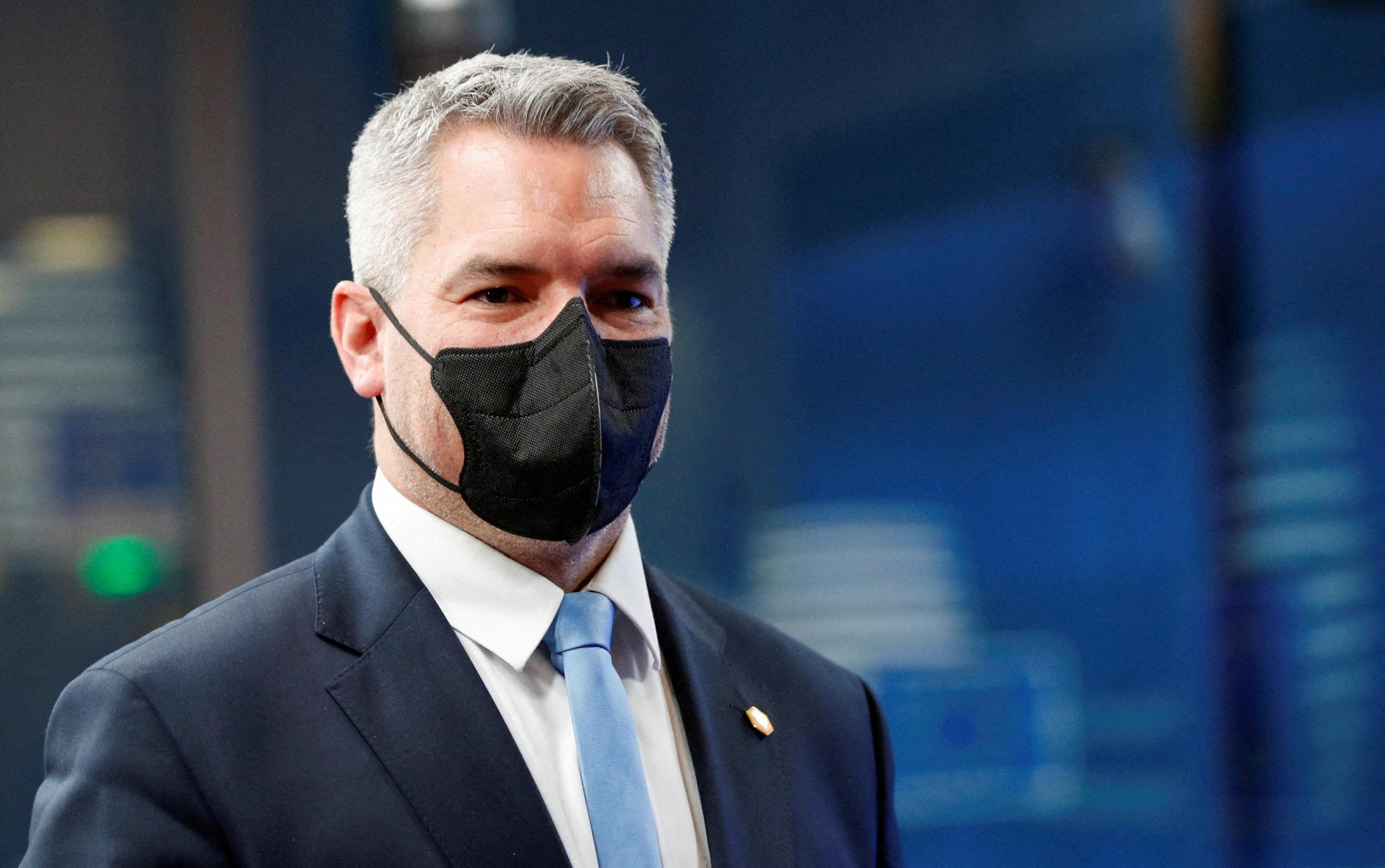 FILE PHOTO: Austria's Chancellor Karl Nehammer attends an EU Summit at the European Council building in Brussels, Belgium, December 16, 2021. REUTERS/Johanna Geron/Pool/File Photo Photo: JOHANNA GERON/REUTERS