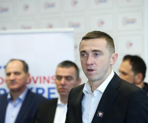 13.01.2022., Zagreb - Predsjednik Domovinskog pokreta Ivan Penava sa suradnicima odrzao konferenciju za medije. Ivan Penava. Photo: Zeljko Lukunic/PIXSELL