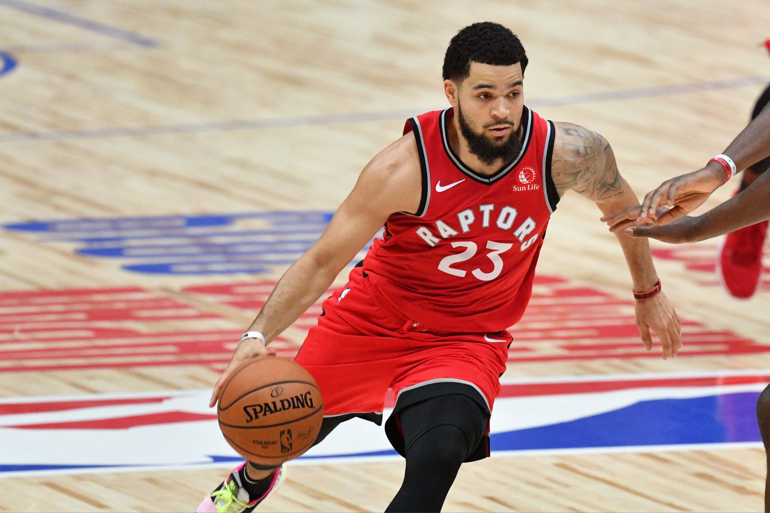 Fred VanVleet Raptors, OCTOBER 10, 2019 - Basketball : NBA, Basketball Herren, USA Japan Games 2019 match between Toronto Raptors - Houston Rockets at Saitama Super Arena in Saitama, Japan. PUBLICATIONxINxGERxSUIxAUTxHUNxONLY 114160256