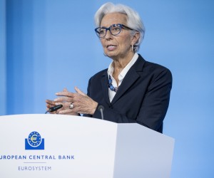 epa09725257 Christine Lagarde, President of the European Central Bank (ECB), during a press conference following a meeting of the ECB Governing Council in Frankfurt, Germany, 03 February 2022. Inflation in the Eurozone, driven by rising energy prices and consequences of supply chain bottlenecks, has outpaced ECB forecasts.  EPA/Thomas Lohnes / POOL