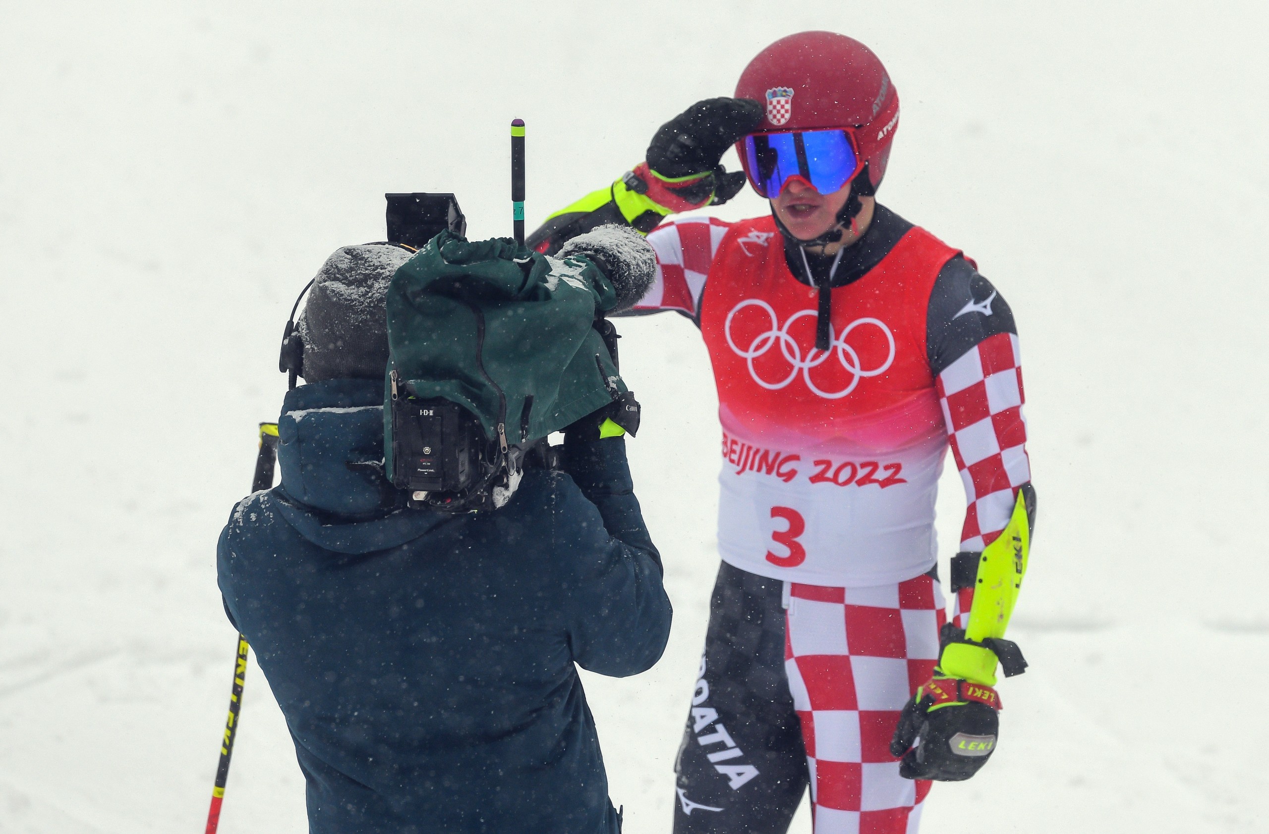 Peking, 13.02.2022 - Filip Zubcic tijekom prve vonje olimpijskog veleslaloma u Pekingu.
foto HINA/ HOO/ Jaki Franja/ ds