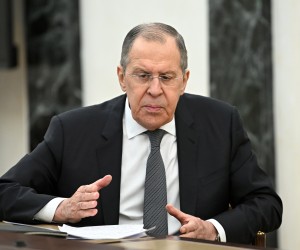 epa09756099 Russian Foreign Minister Sergei Lavrov attends a meeting with Russian President at the Kremlin in Moscow, Russia, 14 February 2022.  EPA/ALEXEI NIKOLSKY / KREMLIN / SPUTNIK / POOL MANDATORY CREDIT