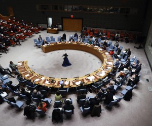 epa09776360 Ukraine Ambassador to the United Nations Sergiy Kyslytsya addresses an emergency meeting of the UN Security Council on the situation between Ukraine and Russia at United Nations headquarters in New​ York, New York, USA, 21 February 2022.  EPA/JASON SZENES