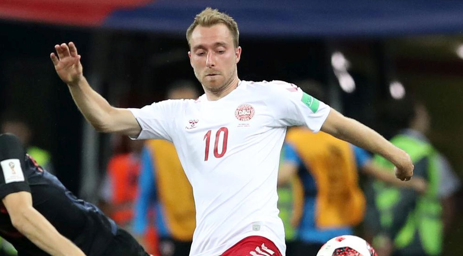 Nižnji Novgorod: Hrvatska i Danska u osmini finala na Svjetskom prvenstvu 01.07.2018., Niznji Novgorod, Rusija - Svjetsko nogometno prvenstvo 2018., osmina finala, Hrvatska - Danska. Christian Eriksen Photo: Igor Kralj/PIXSELL