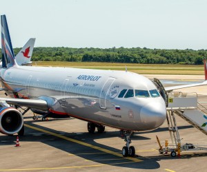 03.06.2021., Pula - Dolazak ruskog nacionalnog zrakoplovnog prijevoznika Aeroflota. Pula – Moskva prometovat ce od 1. lipnja do 30. rujna, svakodnevno. Aeroflot planira izmedju Pule i Moskve, ukoliko epidemioloska situacija to dozvoli, ovog ljeta obaviti 122 povratna leta s zrakoplovima tipa B737-800 koji u floti Aeroflota imaju kapacitet od 158 sjedala. U oba smjera biti ce dostupno gotovo 40.000 sjedala. rPhoto: Srecko Niketic/PIXSELL