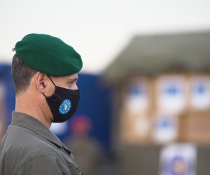 03.11.2020., Banja Luka, Bosna i Hercegovina - Heliodrom Univerzitetsko klinickog centra Republike Srpske. Delegacija EU u BiH urucila je Institutu za javno zdravstvo RS medicinsku opremu za borbu protiv epidemije koronavirusa vrijednu vise od 140.000 eura. Photo: Dejan Rakita/PIXSELL