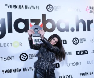 05.02.2022., Zagreb - U Tvornici kulture odrzano cetvrto izdanje nezavisne novinarske nagrade Rock & Off u organizaciji Iskona. Album godine "Let Me Panic" izvrsne Bad Daughter, a Dunja Ercegovic slavila je i u kategoriji za Pop&Off izvođača godine. Photo: Emica Elvedji/PIXSELL
