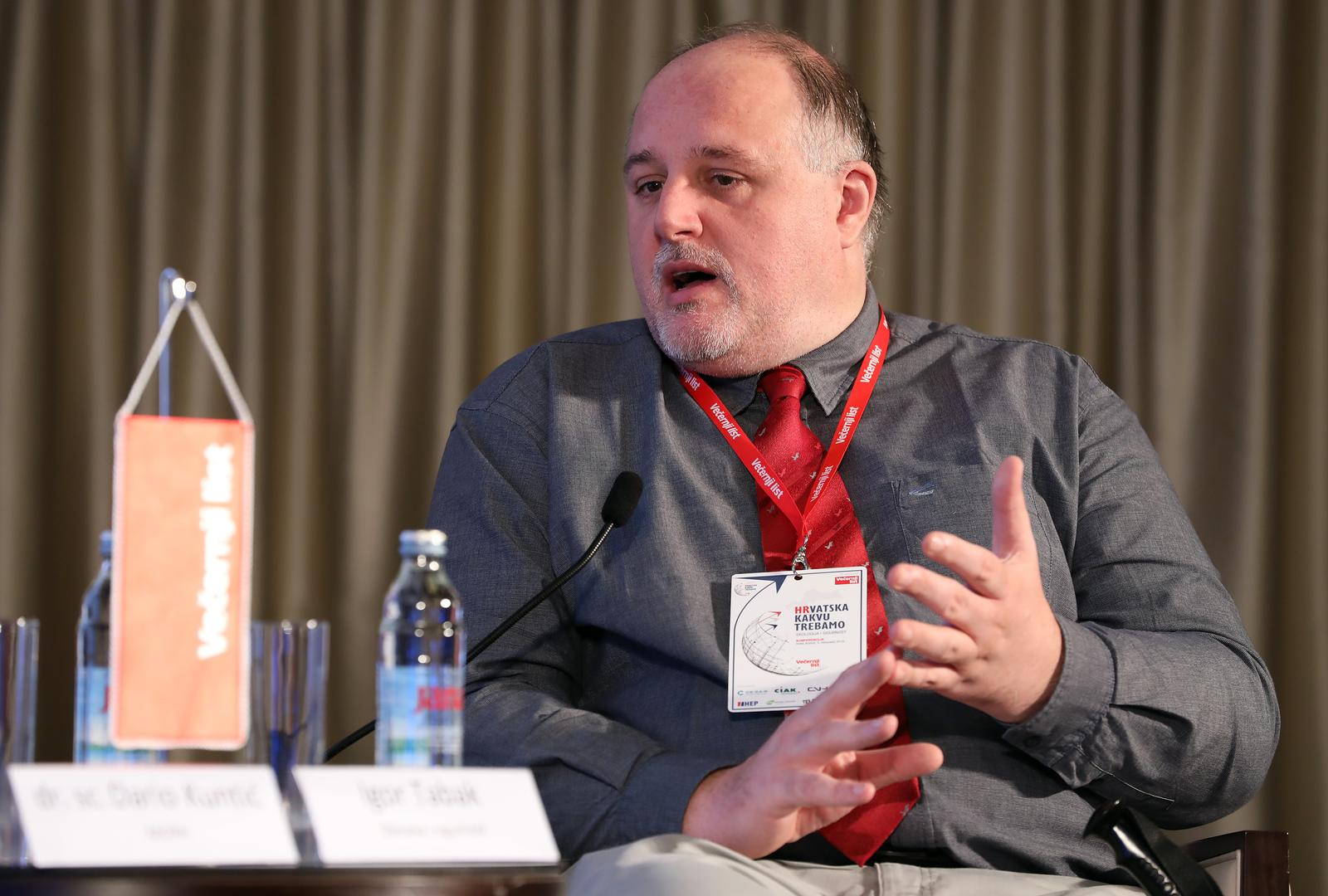 Zagreb: Hrvatska kakvu trebamo, panel Ekologija i nacionalna sigurnost 05.10.2018., Zagreb - U hotelu Aristos odrzana je konferencija "Hrvatska kakvu trebamo - Ekologija i sigurnost". Panel diskusija Ekologija i nacionalna sigurnost. Igor Tabak Photo: Jurica Galoic/PIXSELL