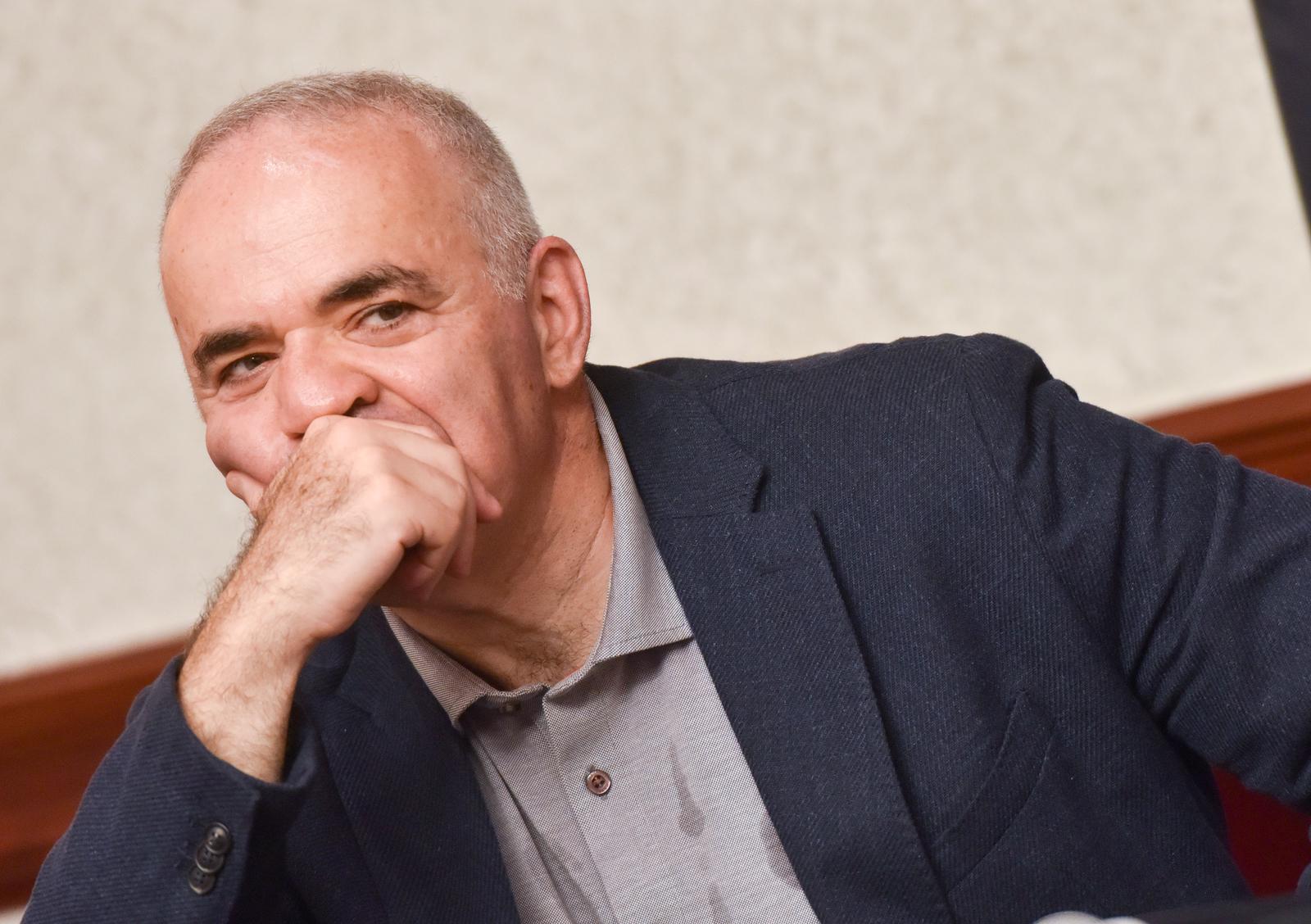 06.07.2021., Zagreb - U hotelu Westin odrzana je konferencija za medije uoci sahovskog turnira u Zagrebu. Garry Kasparov Photo: Davorin Visnjic/PIXSELL