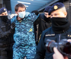 08.02.2022., Rijeka - Privodenje Romana Brnada zbog ubojstva starije zene u caffe baru Pin u centru Rijeke. Photo: Nel Pavletic/PIXSELL