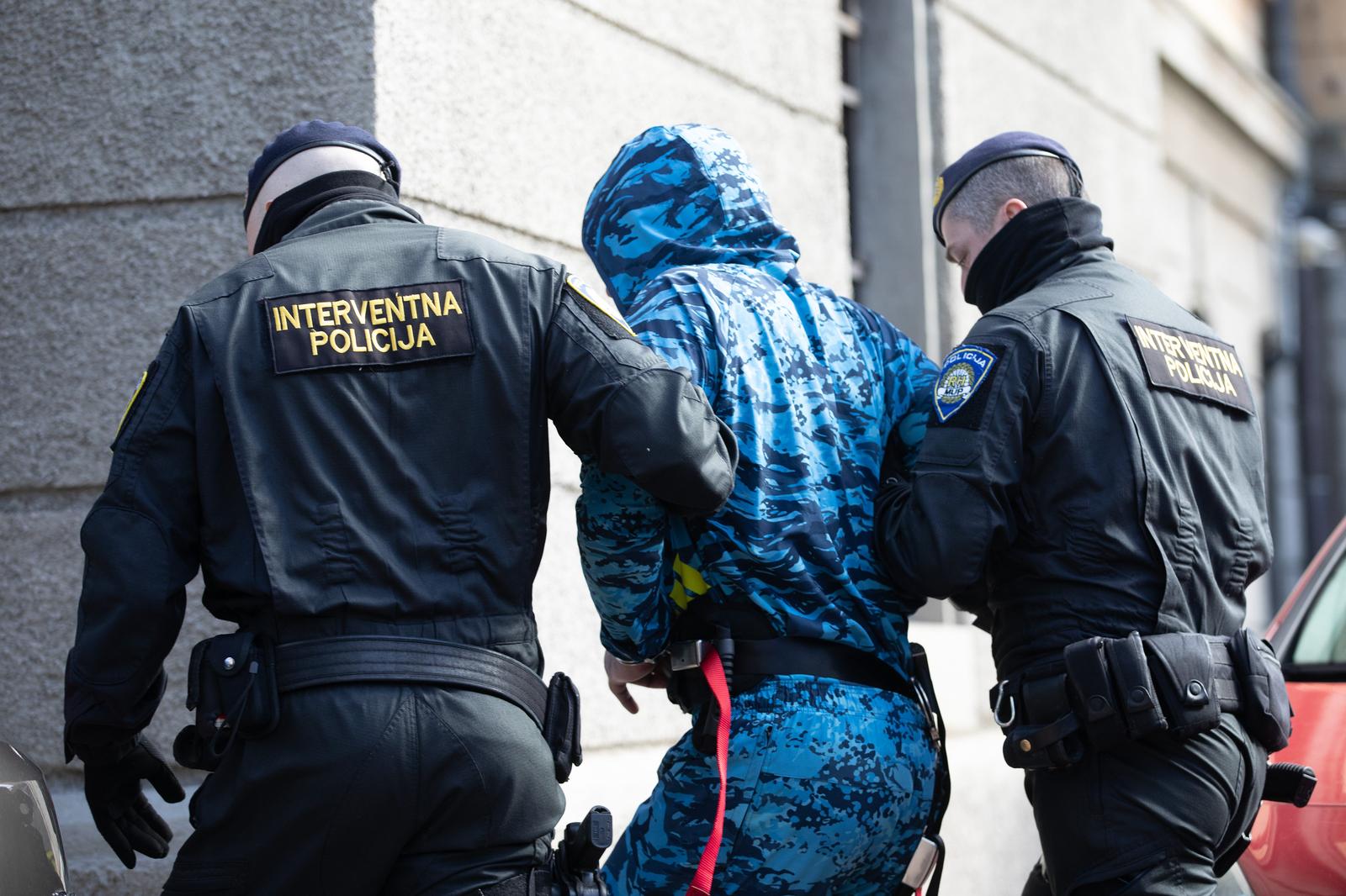 08.02.2022., Rijeka - Privodjenje Romana Brnada istraznom sucu zbog ubojstva starije zene u caffe baru Pin u centru Rijeke. Photo: Nel Pavletic/PIXSELL