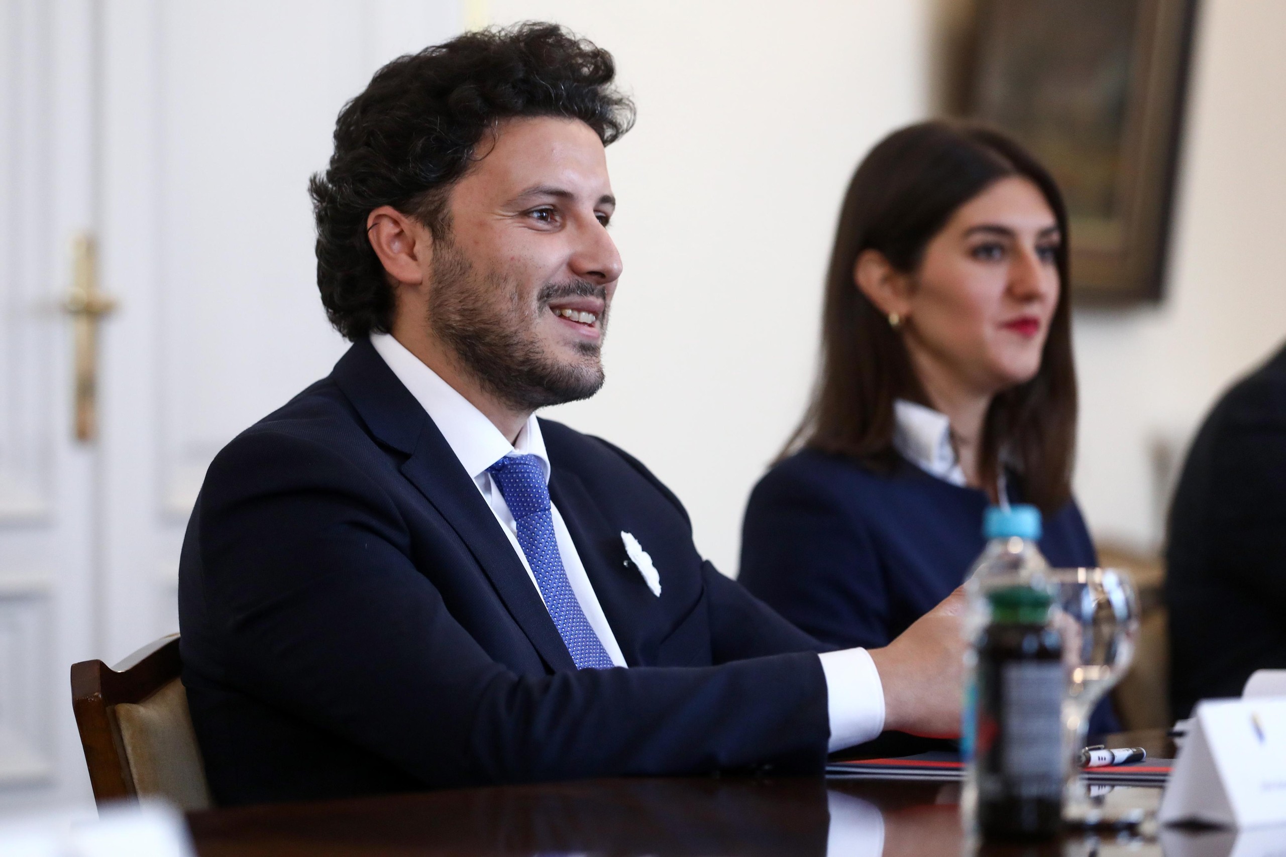 09.07.2021., Sarajevo, Bosna i Hercegovina - Clanovi Predsjednistva BiH Zeljko Komsic i Sefik Dzaferovic primili su potpredsjednika Vlade Crne Gore Dritana Abazovica.rPhoto: Armin Durgut/PIXSELL