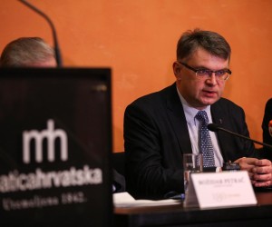 10.01.2022., Zagreb - Na konferenciji za medije Matica hrvatska predstavila je programske aktivnosti u slavljenickoj 2022. godini u kojoj se obiljezava 180. obljetnica djelovanja Matice hrvatske Photo: Zeljko Hladika/PIXSELL
