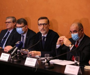 10.01.2022., Zagreb - Na konferenciji za medije Matica hrvatska predstavila je programske aktivnosti u slavljenickoj 2022. godini u kojoj se obiljezava 180. obljetnica djelovanja Matice hrvatske Photo: Zeljko Hladika/PIXSELL