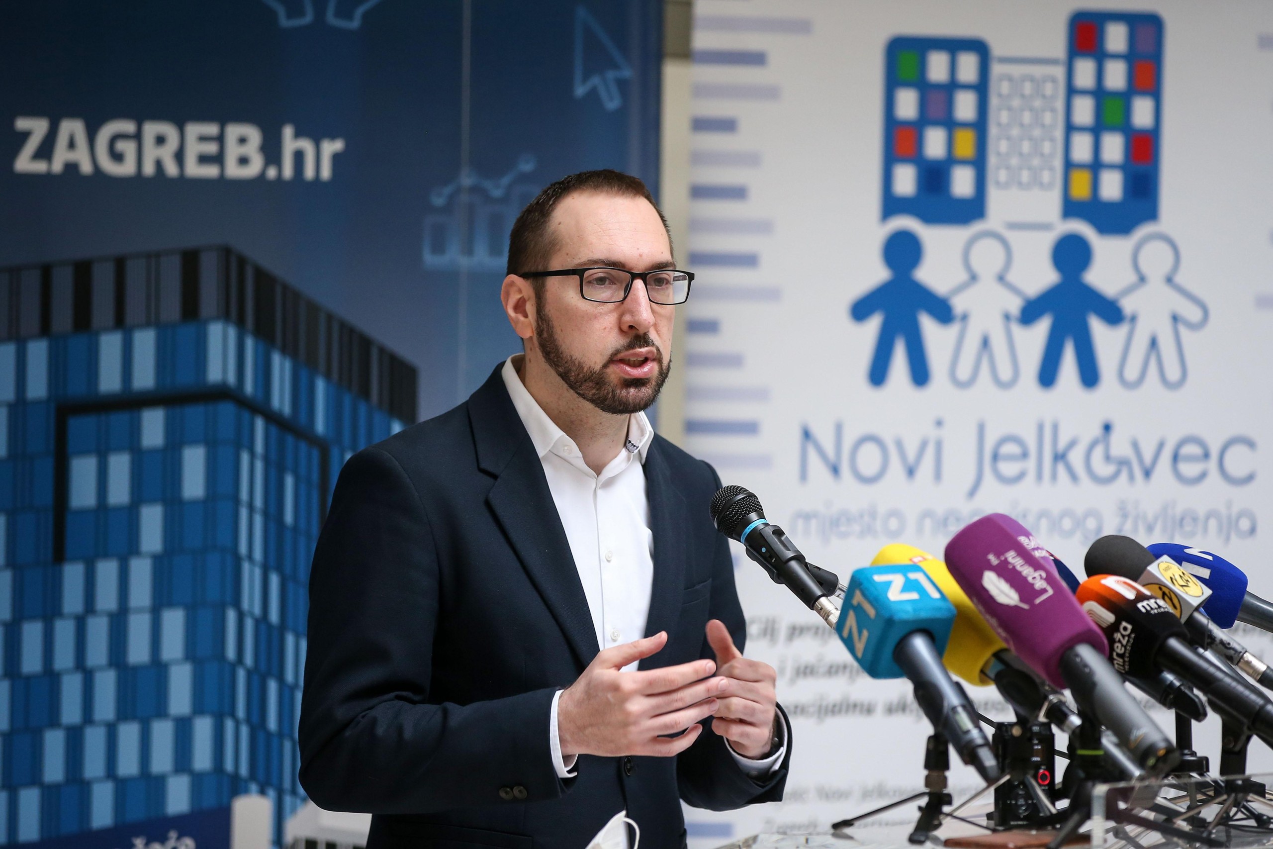 11.02.2022.,  Zagreb - Zavrsna konferencija na temu projekta “Novi Jelkovec - mjesto neovisnog zivljenja”. Tomislav Tomasevic.
   Photo: Matija Habljak/PIXSELL