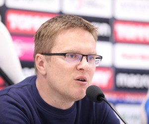 11.02.2022.,Split- Trener Hajduka  Valdas Dambrauskas odrzao konferenciju za medije uoci utakmice protiv Slaven Belupa. Photo: Ivo Cagalj/PIXSELL