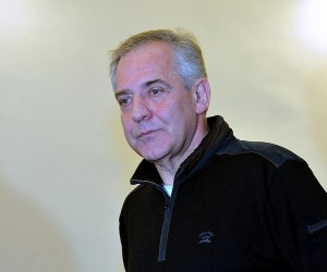 28.10.2011., Zupanijski sud, Trg Nikole Subica Zrinskog 5, Zagreb - Ivo Sanader, bivsi premijer i bivsi predsjednik HDZ-a prvi put u sudnici gdje mu se sudi po prvoj optuznici koju je protiv njega podnio USKOK u slucaju Hypo u kojoj ga se tereti za zloporabu polozaja i ovlasti tesku 3,6 milijuna kuna te ratno profiterstvo. rPhoto: Goran Stanzl/PIXSELL