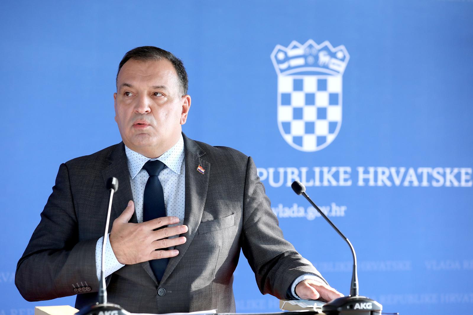13.01.2022., Zagreb - U zgradi NSK odrzana je 95. sjednica Vlade RH. Ministar zdravstva Vili Beros dao je izjavu nakon sjednice.  Photo: Patrik Macek/PIXSELL