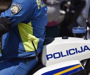 13.05.2018., Sibenik - Oznake na policijskim motorima. "nPhoto: Hrvoje Jelavic/PIXSELL