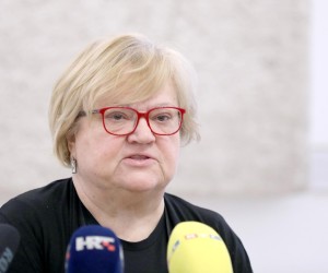 14.02.2022., Zagreb - Na konferenciji za medije odrzanoj u Saboru o aktualnim temema govorila je Anka Mrak Tarirtas. Photo: Patrik Macek/PIXSELL