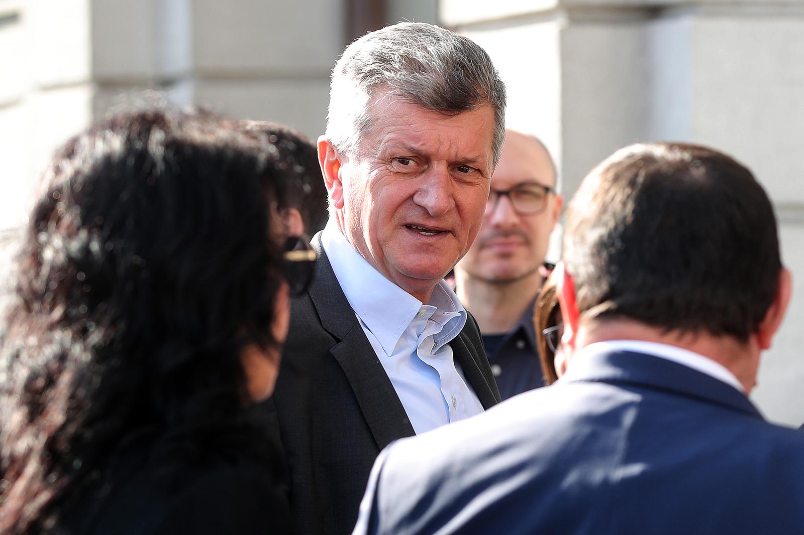 15.02.2020., Zagreb - Predsjednik Hrvatske demokratske zajednice Andrej Plenkovic i njegov tim: Ivan Anusic, Branko Bacic, Zdravka Busic, Oleg Butkovic i Tomo Medved predstavili su program pod nazivom Odvazno za Hrvatsku za predstojece unutarstranacke izbore. Milan KujundzicrPhoto: Goran Stanzl/PIXSELL