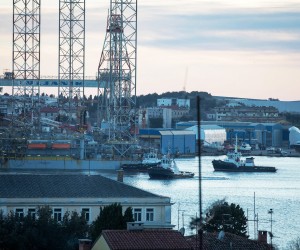 15.03.2021..Pula - U Uljanik je danas dotegljena nova naftna platfoma. "nPhoto: Srecko Niketic/PIXSELL