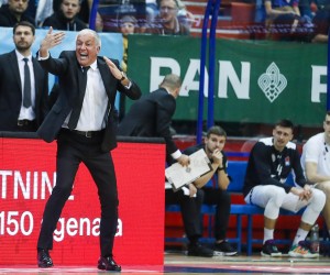 15.10.2021., Zagreb - U KC Drazen Petrovic odigrana utakmica ABA lige izmedju Cibone i Partizana. Trener Partizana Zeljko Obradovic.
  Photo: Slavko Midzor/PIXSELL