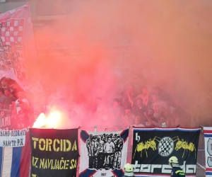17.07.2021.,Zagreb - 1. kolo Hrvatski Telekom Prve HNL: Lokomotiva - Hajduk. Bakljada Torcide. Photo: Sanjin Strukic/PIXSELL