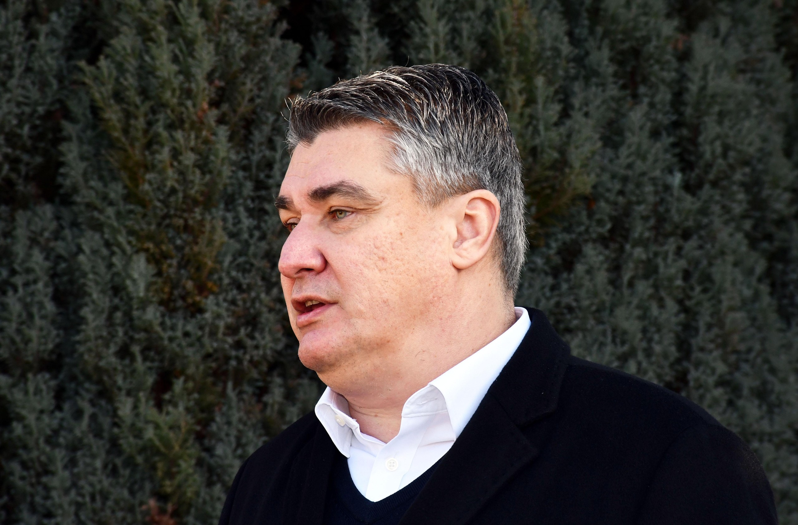 18.02.2022., Pozega - U Vojarni "123. brigade HV" odrzana je svecanost polaganja prisege 33. narastaja rocnih vojnika na dragovoljnom vojnom osposobljavanju. Predsjednik Republike i vrhovni zapovjednik Oruzanih snaga RH Zoran Milanovic. Photo: Ivica Galovic/PIXSELL