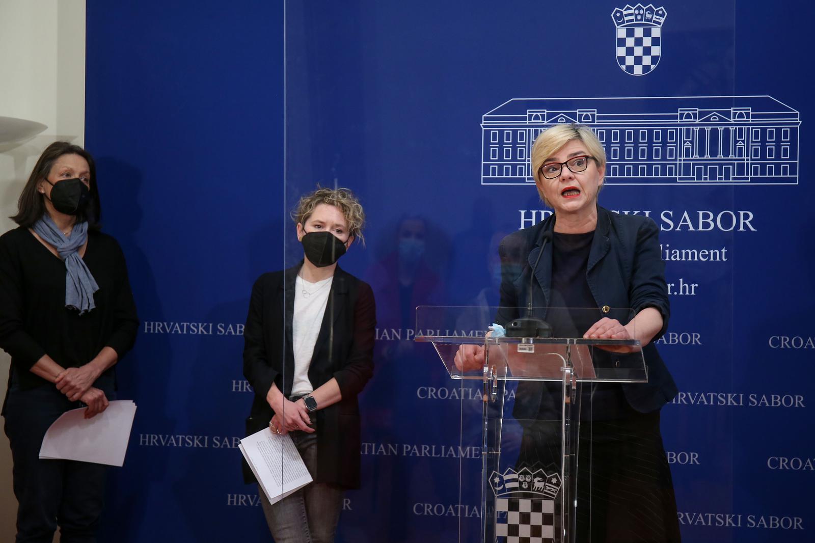 19.01.2022.,  Zagreb - Konferencija za medije KZ Zeleno-lijevog bloka. Sandra Bencic.
Photo: Matija Habljak/PIXSELL Photo: Matija Habljak/PIXSELL