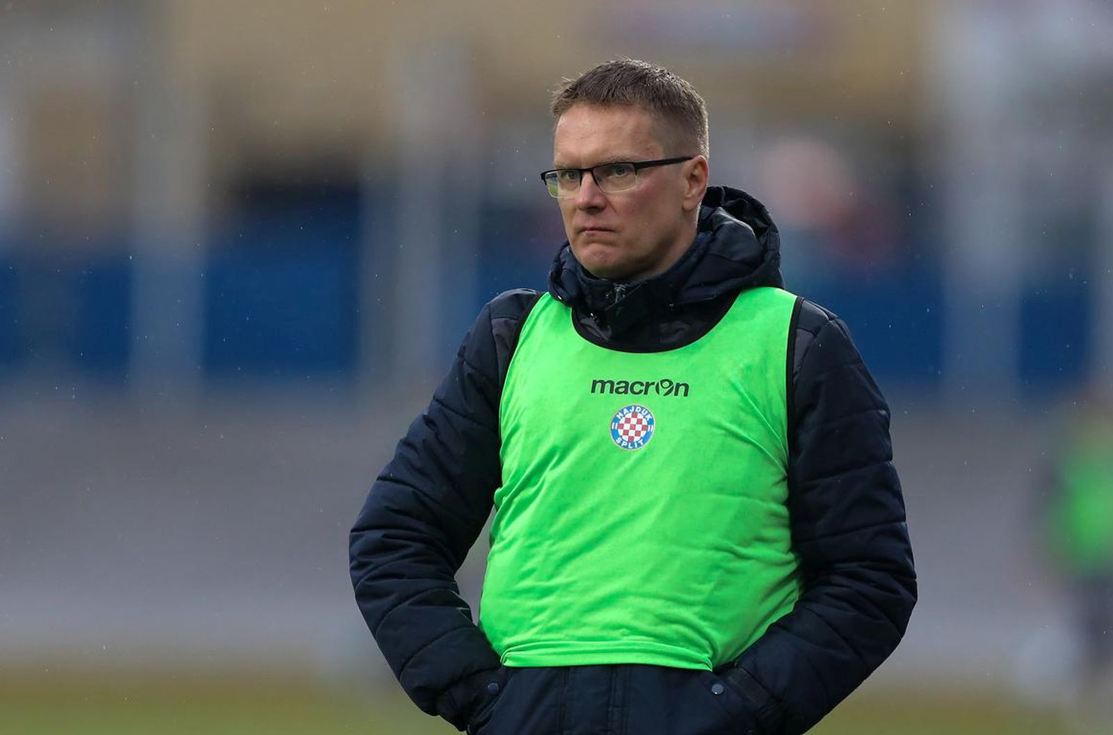 19.02.2022., stadion u Kranjcevicevoj ulici, Zagreb - Hrvatski Telekom Prva liga, 24. kolo, NK Hrvatski dragovoljac - HNK Hajduk. Trener Hajduka Valdas Dambrauskas   Photo: Zeljko Hladika/PIXSELL