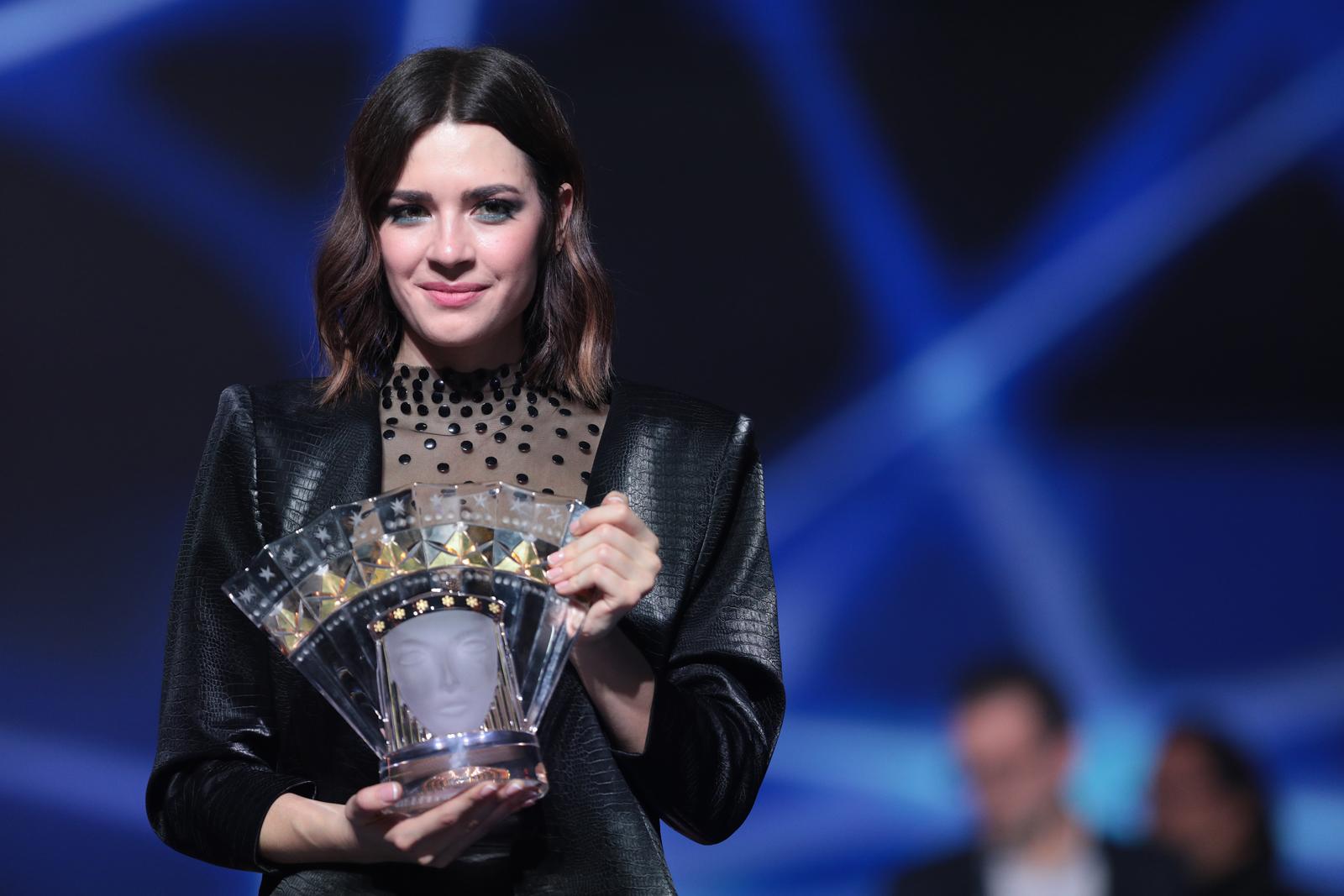 19.02.2022., Opatija - U sportskoj dvorani Marino "Cvetkovic" odrzana je Dora 2022., glazbeno-scenski spektakl za izbor pjesme koja ce se natjecati na Eurosongu. Mia Dimsic ovogodisnja je pobjednica Dore. Photo: Nel Pavletic/PIXSELL