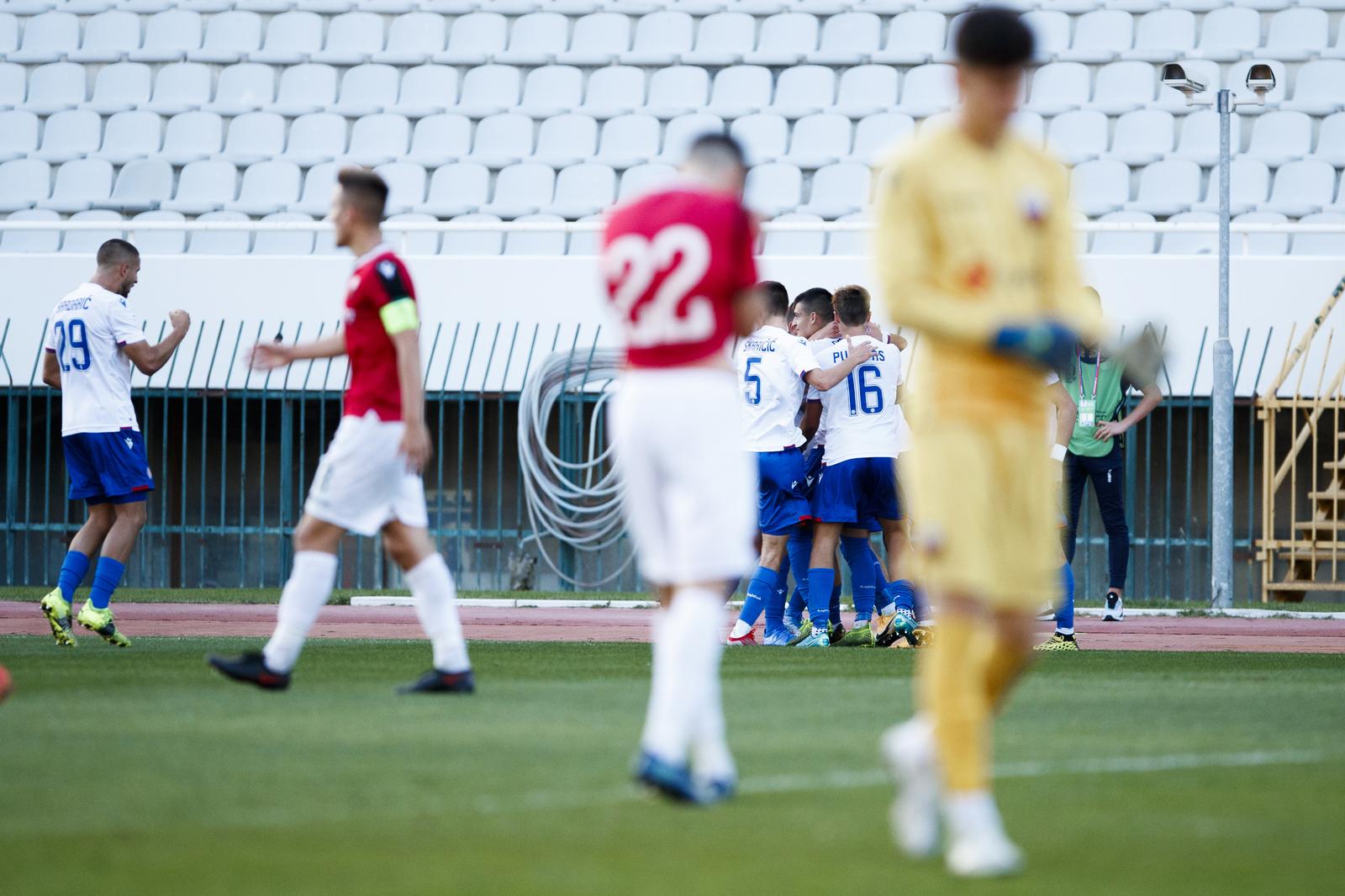 20.10.2021., stadion Poljud, Split - Uzvratna utakmica prvog kola Lige prvaka mladih, HNK Hajduk - Skendija. Photo: Milan Sabic/PIXSELL Photo: Milan Sabic/PIXSELL