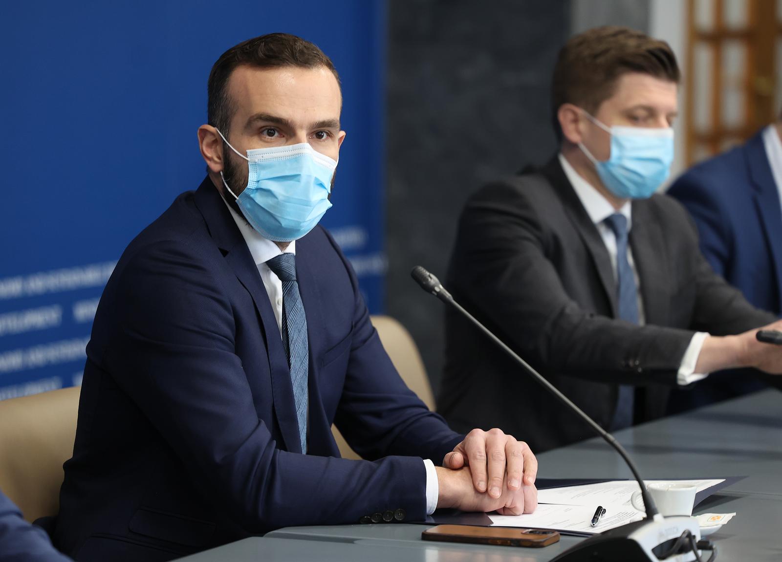 22.02.2022., Zagreb - Sastanak pregovarackih odbora Vlade RH i predstavnika sindikata, o sklapanju temeljnog kolektivnog ugovora za sluzbenike i namjestenike u javnim sluzbama i kolektivnog ugovora za drzavne sluzbenike i namjestenike. Photo: Marko Prpic/PIXSELL