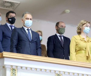 22.07.2020., Zagreb - Novoizabrani zastupnici okupili su se na konstituirajucoj sjednici 10. saziva Hrvatskog sabora. Nikola Grmoja, Veljko Kajtazi, Boris Milosevic, Dragana Jeckov.r"nPhoto: Patrik Macek/PIXSELL