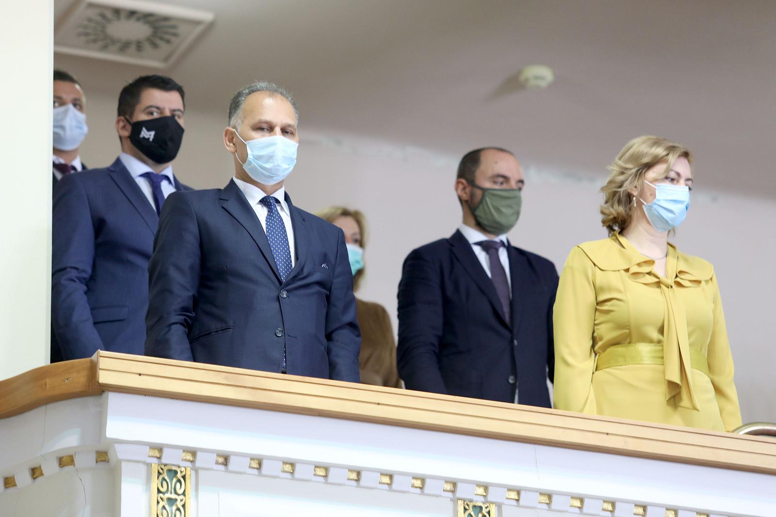 22.07.2020., Zagreb - Novoizabrani zastupnici okupili su se na konstituirajucoj sjednici 10. saziva Hrvatskog sabora. Nikola Grmoja, Veljko Kajtazi, Boris Milosevic, Dragana Jeckov.r"nPhoto: Patrik Macek/PIXSELL