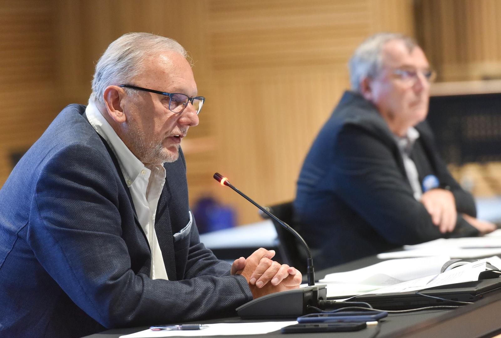 23.7.2021.,Zagreb - U NSK je odrzana redovita konferencija za medije nacionalnog stozera civilne zastite.rPhoto: Davorin Visnjic/PIXSELL