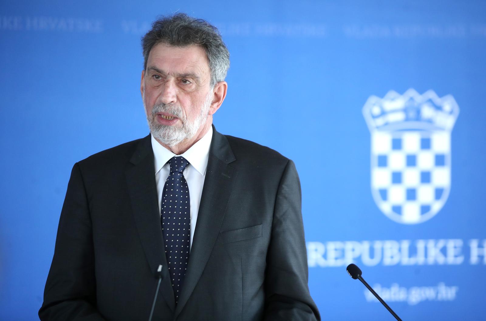24.02.2022., Zagreb - Izjave ministara nakon redovite sjednice Vlade RH. Radovan Fuchs. Photo: Sanjin Strukic/PIXSELL