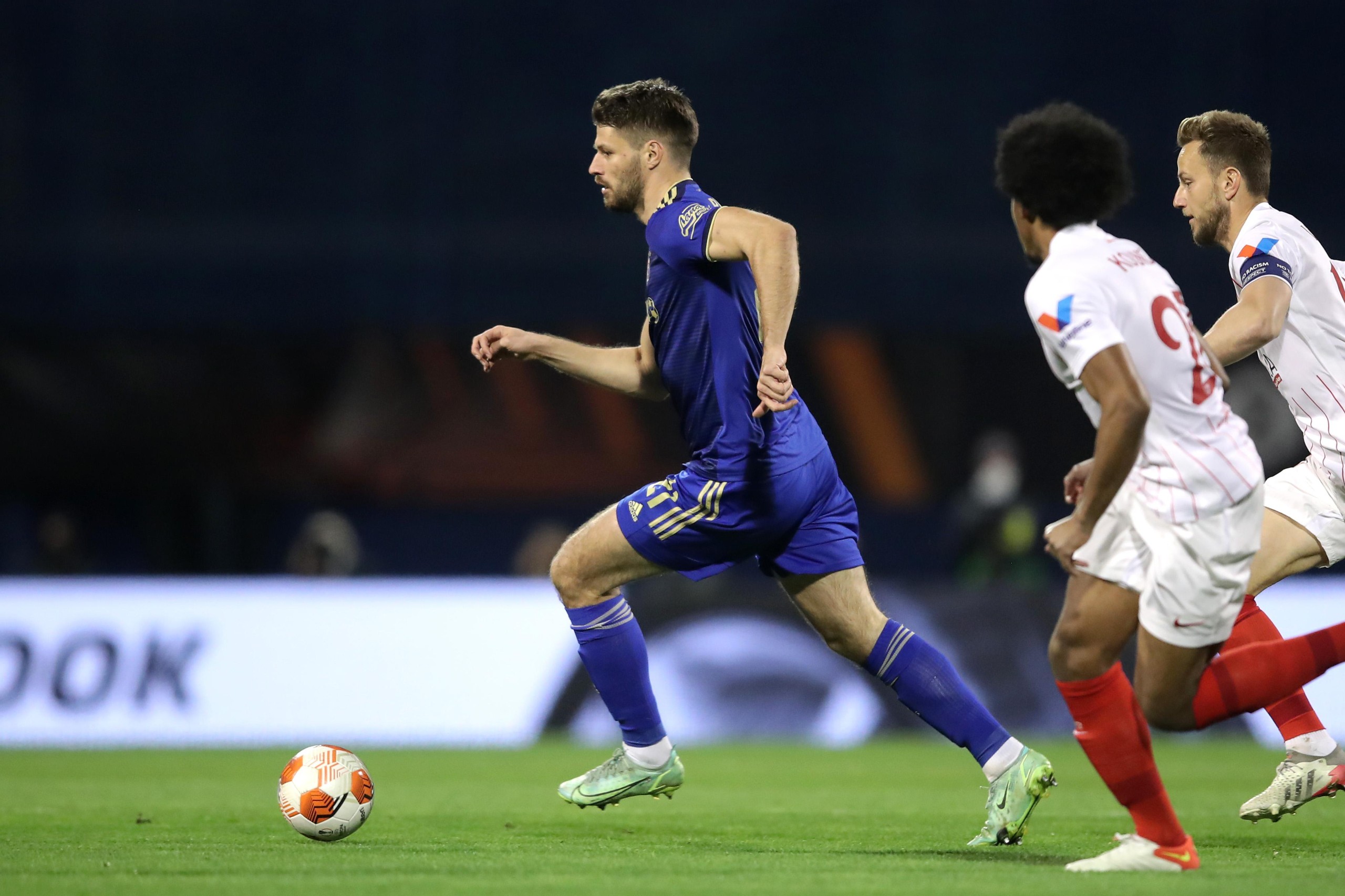 24.02.2022., stadion Maksimir, Zagreb - Uzvratna utakmica sesnaestine finala UEFA Europske lige, GNK Dinamo - FC Sevilla. Bruno Petkovic Photo: Luka Stanzl/PIXSELL