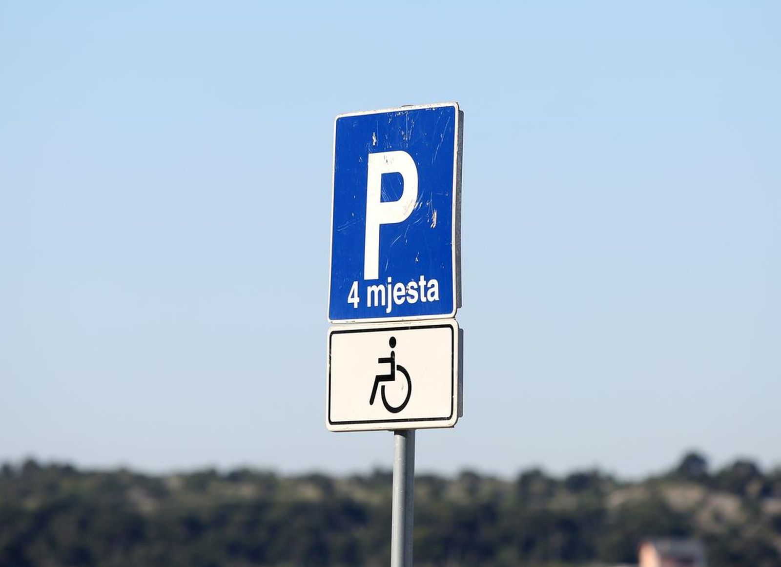 24.04.2018., Sibenik - Parkirno mjesto za invalide."nPhoto: Dusko Jaramaz/PIXSELL