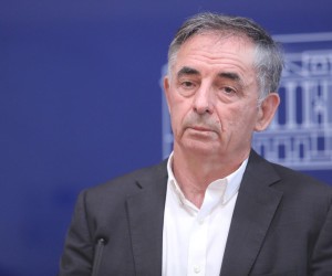 25.06.2021., Zagreb - Na konferenciji za medije Kluba zastupnika SDSS-a odrzanoj u Saboru o temi "Prijedlog odluke o izboru predsjednice Vrhovnog suda Republike Hrvatske" govorio je zastupnik Milorad Pupovac. rPhoto: Patrik Macek/PIXSELL