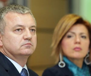 26.04.2016., Zagreb - Radni rucak Hrvatske udruge poslodavaca s ministrom poduzetnistva Darkom Horvatom tradicionalno je odrzan u Hotelu Antunovic. Darko Horvat, Ana Mandac. rPhoto: Goran Stanzl/PIXSELL